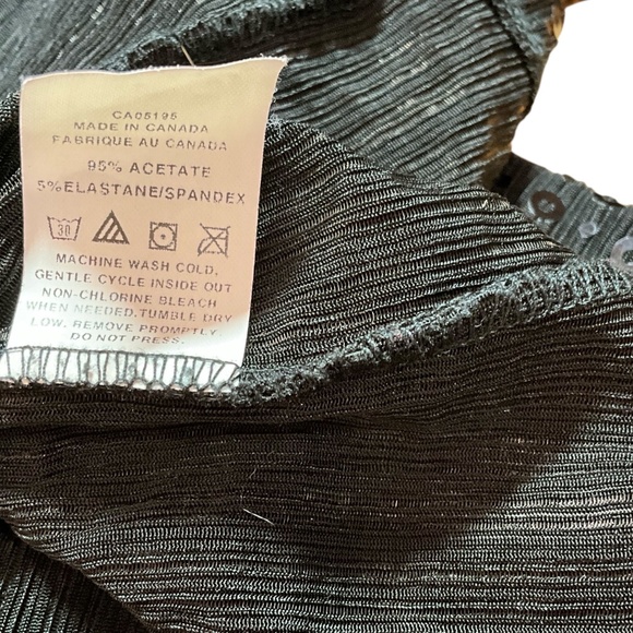 PICADILLY FASHIONS Full Front Zip Sequined Lightweight Long Sleeve Jacket Sz S - Picture 7 of 8